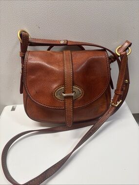 Dooney & Bourke Saddle Brown Pebble Leather Crossbody